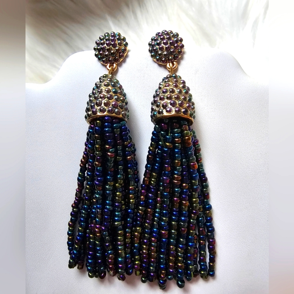 Baublebar beaded tassel earrings